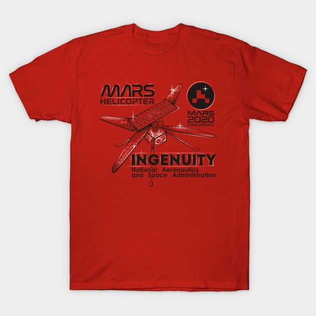 Ingenuity NASA's Mars Helicopter (*for light coloured shirts only*) T-Shirt by Rover